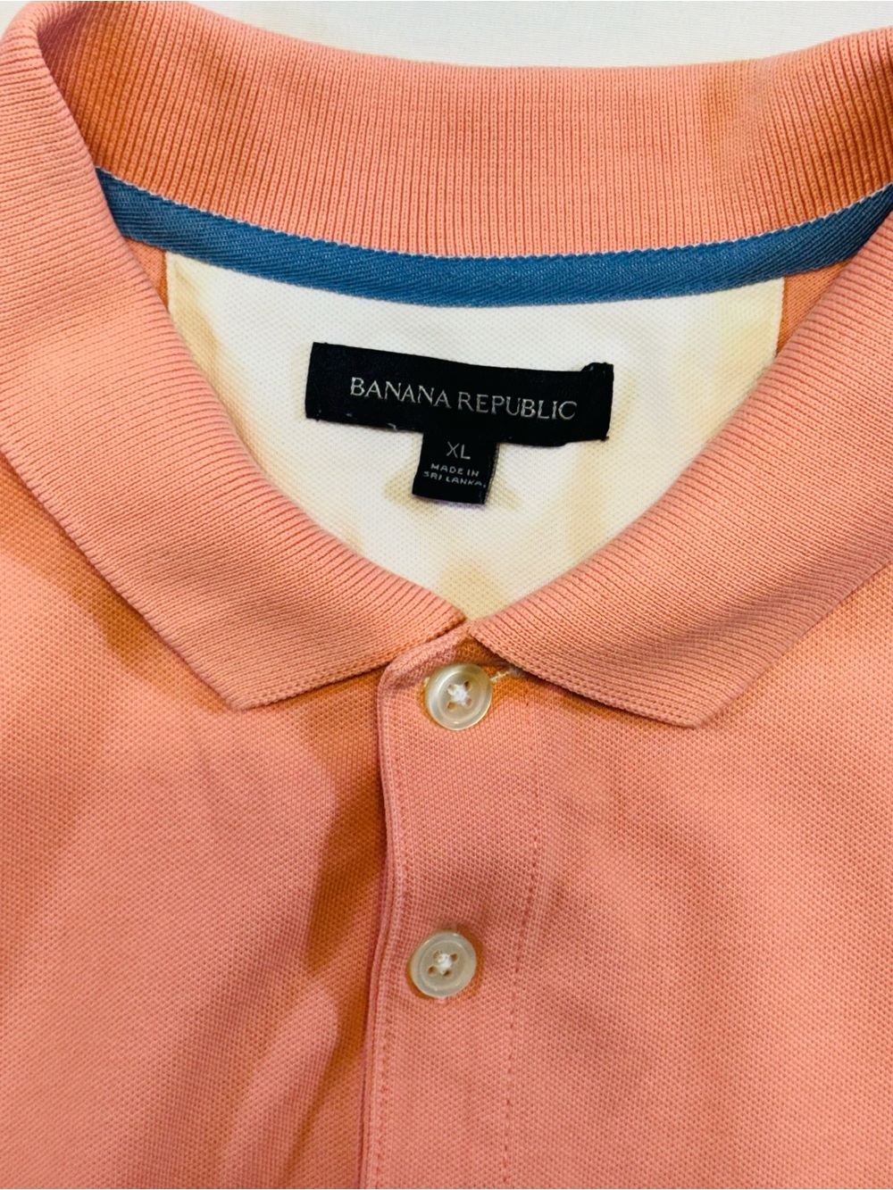 Banana Republic Coral Polo with Embroidered Elephant Logo - Picture 6 of 7